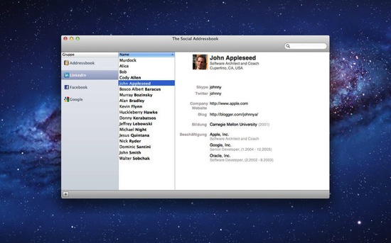 address book app for mac